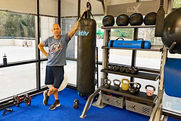 West Conshy Athletic Center member with the functional training equipment